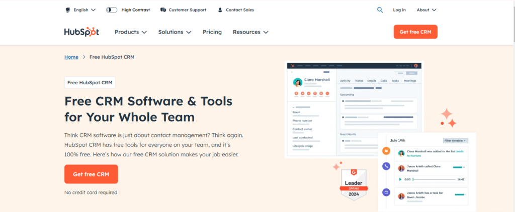 Hubspot ai tool user interface